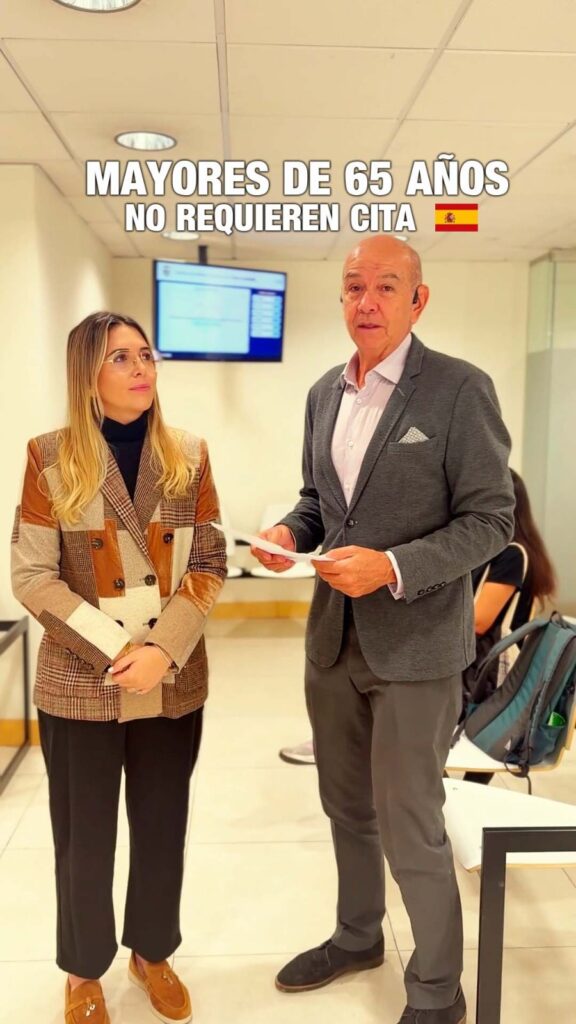 Aviso del Consulado de Colombia en Madrid sobre atención a adultos mayores sin cita previa